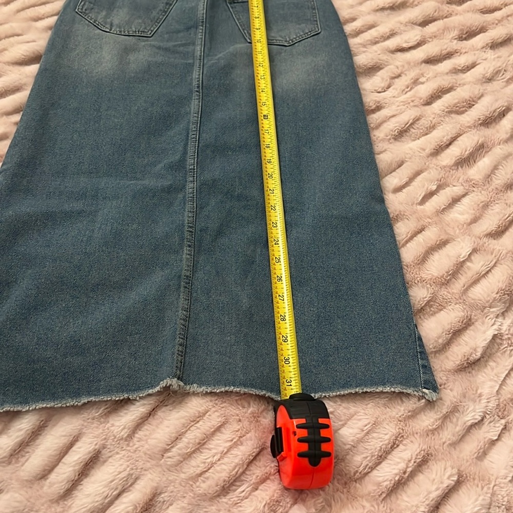 Whats's Hot!! Super Cute Boho Asymmetrical Midi Distressed Denim Skirt! 🛍️😍🔥 - Picture 4 of 14
